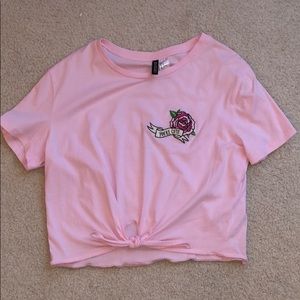 Light Pink Tie Top